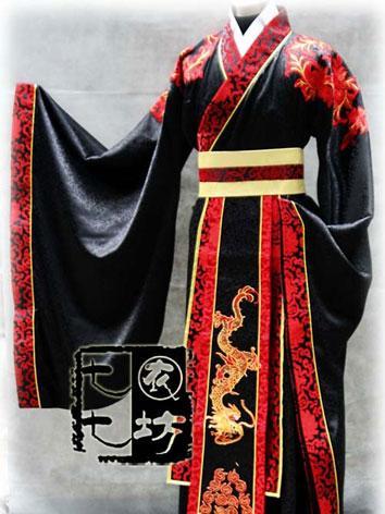 【唐装・漢服ー男】　男性用　漢服華服古装　結婚用　赤×黒