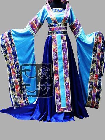 【唐装・漢服ー女】　古装唐風　長安幻夜　ブルー