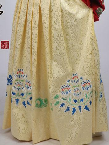 【唐装・漢服ー女】華服古装　女性用 流霜　花柄の刺繍スカート　4色あり