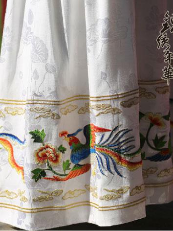 【唐装・漢服ー女】華服古装　女性用 流雲飛鳳柄の刺繍スカート　4色あり