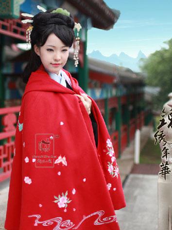 【唐装・漢服ー女】華服古装　女性用 浣花渓　花柄 刺繍ケープ　3色あり