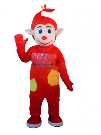 高級着ぐるみ 赤色 猿 サル