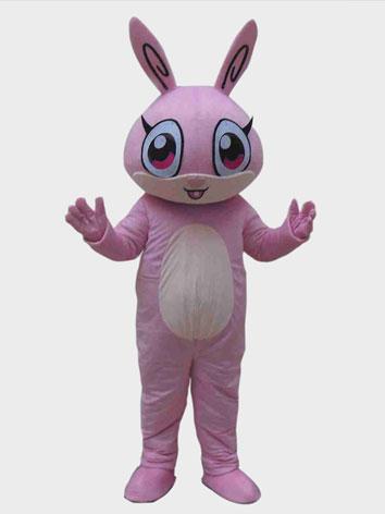 本格的 可愛い高級着ぐるみ 兎 ウサギ ピンク 動物コスプレ イベント用品