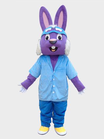 動物コスプレ イベント用品 本格的 可愛い高級着ぐるみ 兎 ウサギ 紫色