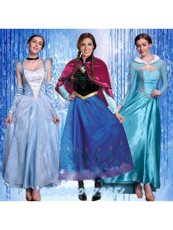 【ハロウィン衣装ー女用】コスプレ衣装 女 cosplay 変装 仮装 イベント 大人用 アナと雪の女王 アナ エルサ ドレス ディズニー ブルー