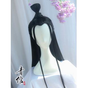 【漢服華服古装用ーウィッグ】男性用 中華風 ウィッグ 髪 Cosplay 黒色 コスプレ 高温糸 80cm