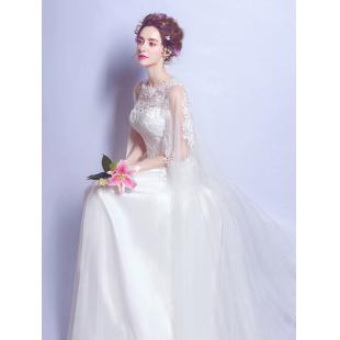 【ウエディングドレス】女性用 Aライン 白色 結婚式 演奏会 宴会 パーティー ホワイト 床付くタイプ オフショルダー