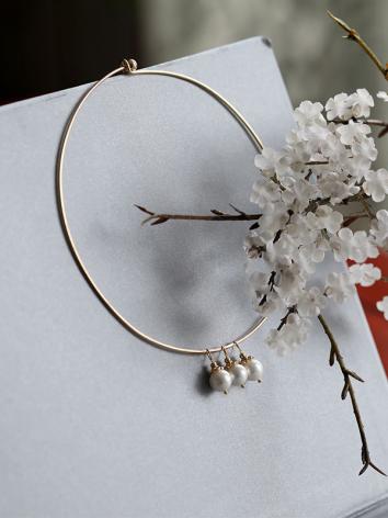【漢服華服古装用ー飾り物】女性用 首輪 ネックレス 3種類 パール 貝殻 瑠璃 銅