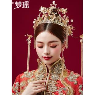 【漢服華服古装用ー飾り物】女性用 手作り 髪飾り クラウン/冠セット 合金
