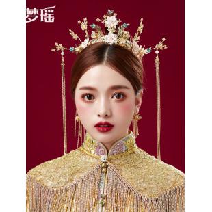 【漢服華服古装用ー飾り物】女性用 手作り 髪飾り クラウン/冠セット 合金