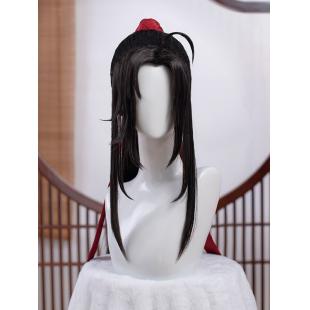 【漢服華服古装用ーウィッグ】男用中華風 かつら Cosplay 魔道祖師　魏無羨 ブラック ドラマ用 コスプレ 古風 高温糸 90cm