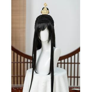 【漢服華服古装用ーウィッグ】男用中華風 魔道祖師 聶懐桑 かつら Cosplay  ブラック ドラマ用 コスプレ 古風 高温糸 80cm