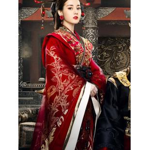 【唐装・漢服ー女】中華服古装 結婚式用 演出服 撮影服 女性用 刺繍 赤色